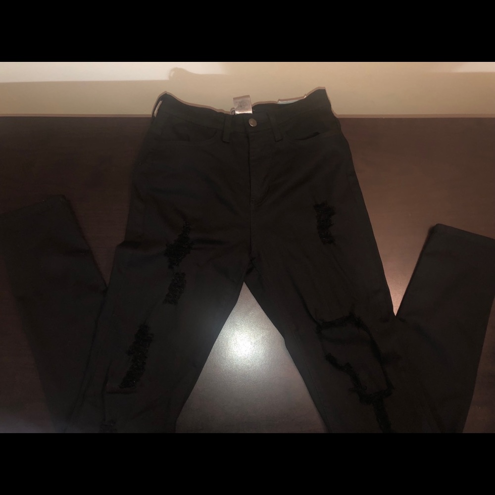 Black Mid Rise Jeans